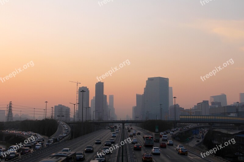 Beijing Sihui The Morning Sun Silhouette Highway