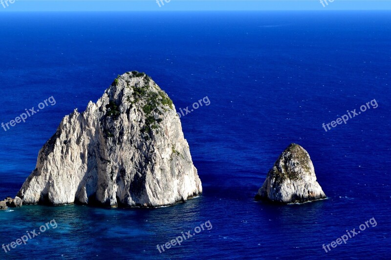 Greece Zakynthos Rocks Water Turquoise