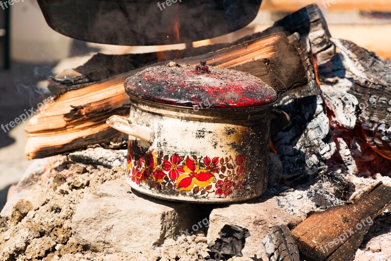 Fire Firewood Ash Pot Free Photos