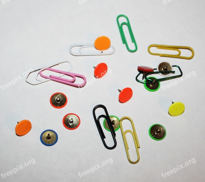 Points Staples Colors Stops Sheets Paperclip