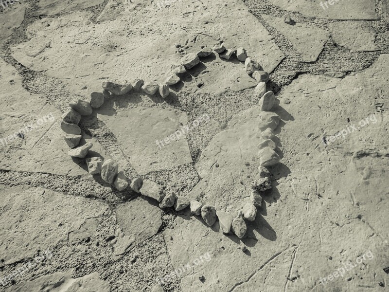 Heart Stone Stone Heart Love Heart Shaped