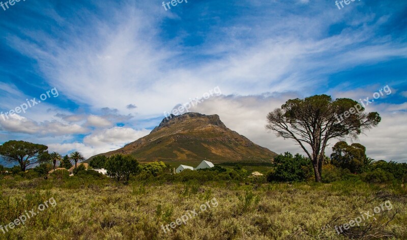 Stellenbosch Mountain Cape Africa Scenery