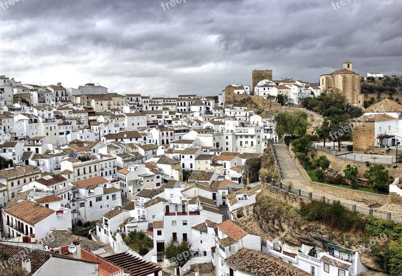 White People Andalusia White Houses Setenil Cadiz