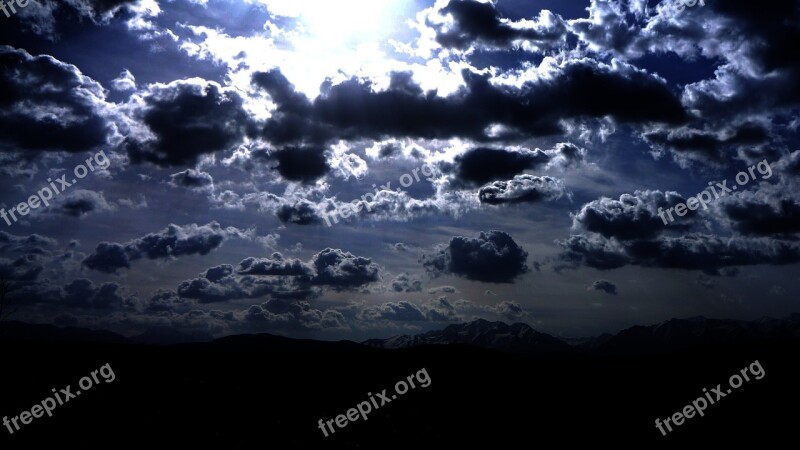 Night Moonlight Black Night Clouds Clouds