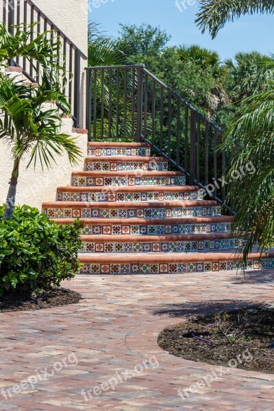 Stairway Exterior Tile Staircase Architecture