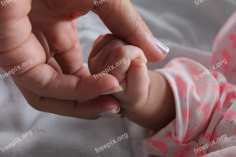 Baby Hand Sleeping Child Playing Child