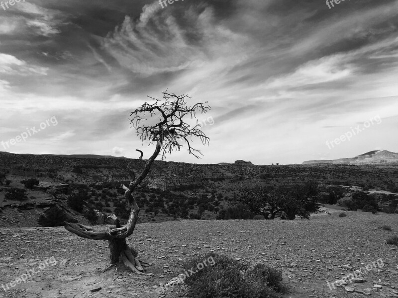 Panorama Stitch Teasdale Landscape Nature Clouds