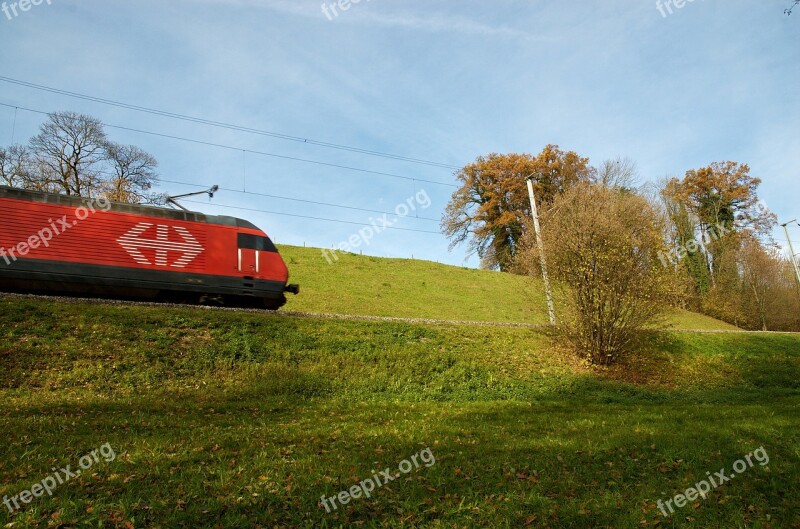 Railway Train Sbb Locomotive Landscape