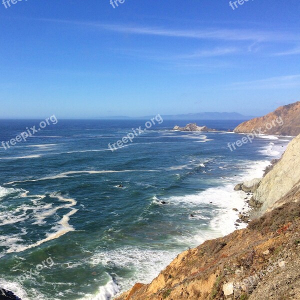 California Ocean Beach Coast Nature