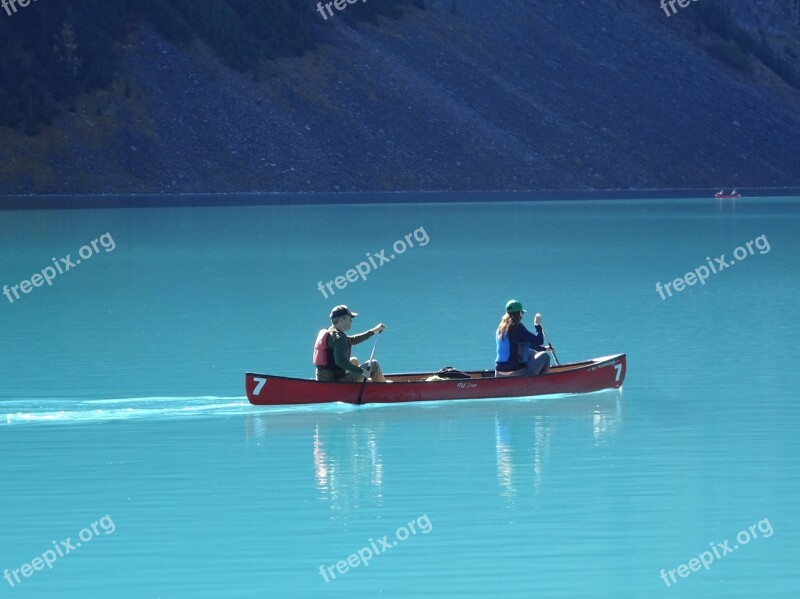 Canoe Emerald Lake Lake Louise Canada