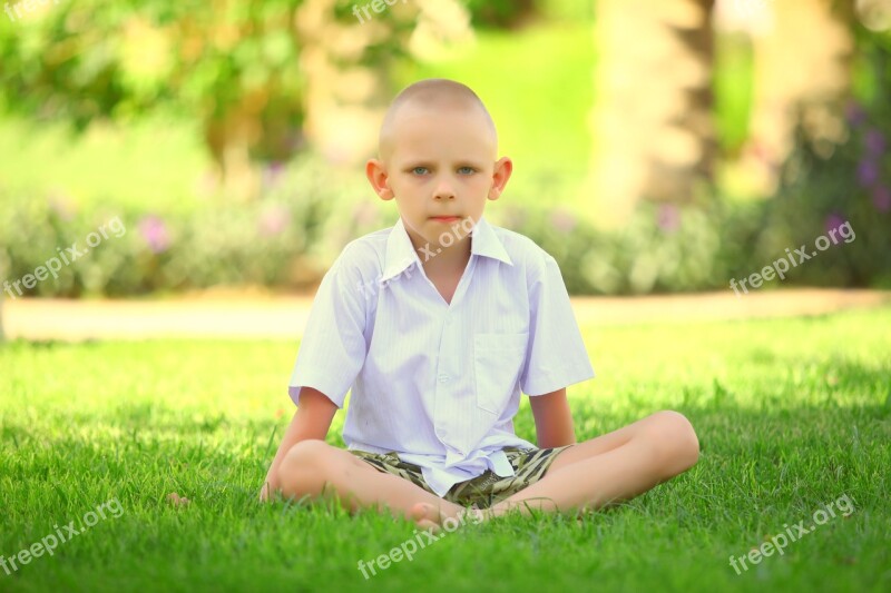 Boy Summer Childhood Photographing Children Well-being