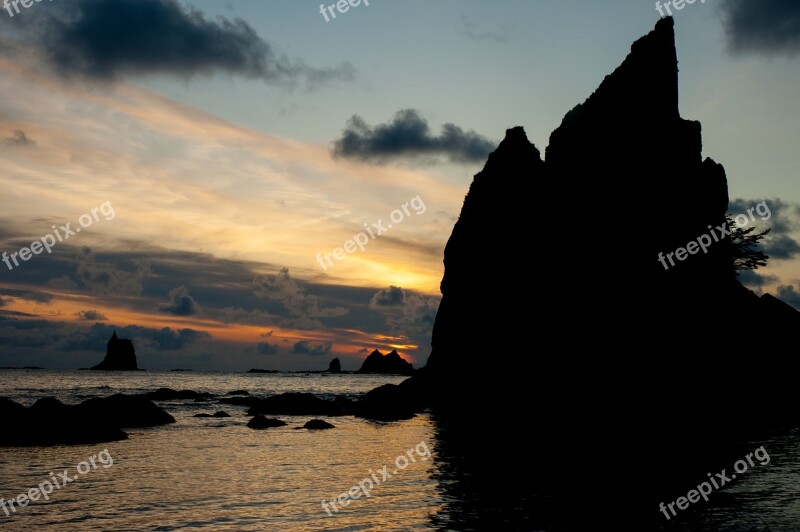 Sea Stack Washington Coast Sea Pacific Rock