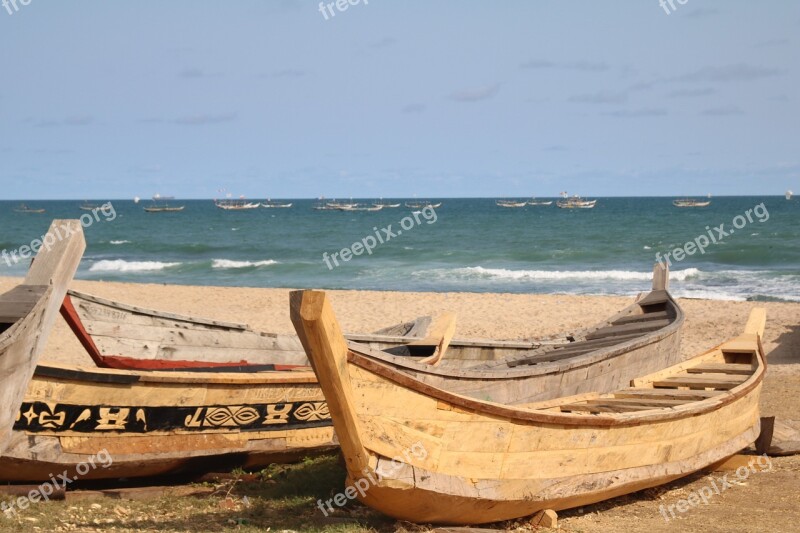 Boats Wooden Boat Shipbuilder Ghana Coast