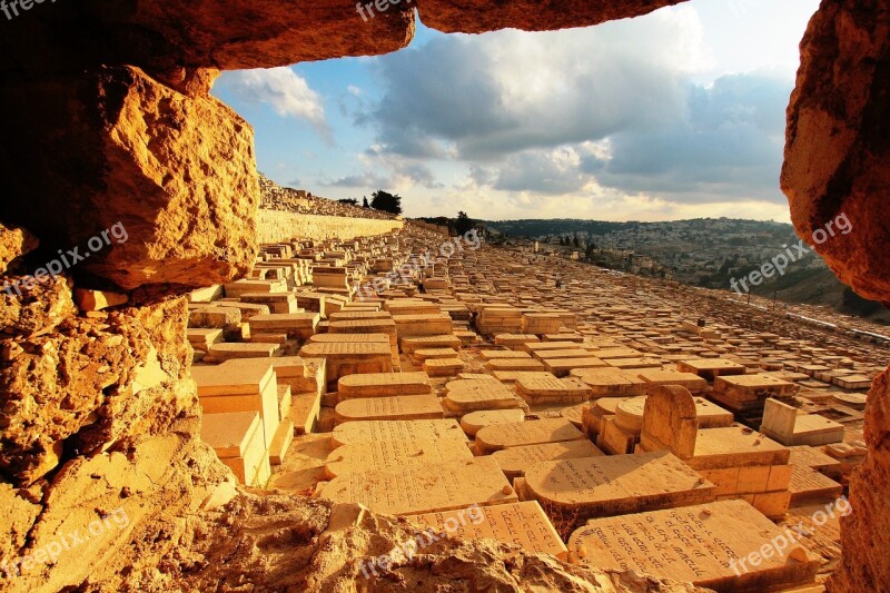 Graves Mount Of Olives Jerusalem Free Photos