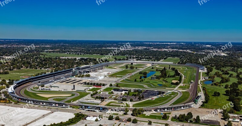 Indianapolis Motor Speedway Aerial View Auto Racing Sports Stadium