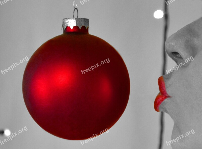 Christmas Xmas Kiss Ball Christmas Ornament