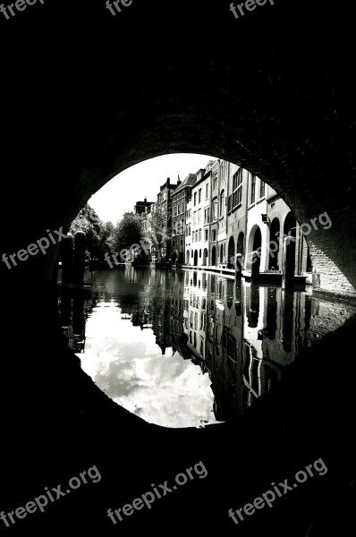 Utrecht Canal Netherlands Reflections Holland