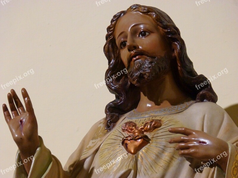 Jesus Christ Sacred Heart Christianity Religious Art