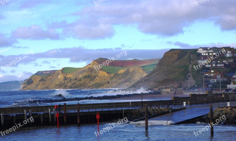 Windy Day West Bay Dorset Broadchurch Rough Sea