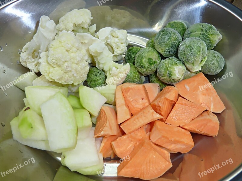 Vegetables Flat Food Kitchen Eat