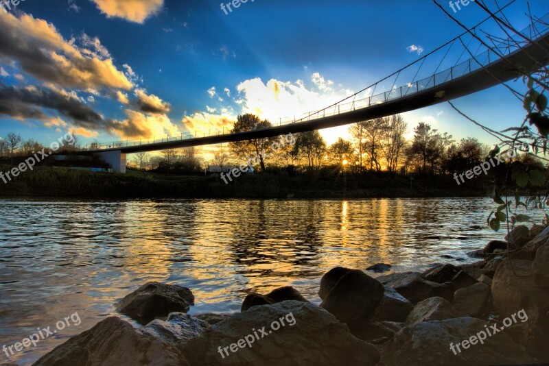 Gelsenkirchen Rhine Herne Canal Abendstimmung Sunset Free Photos