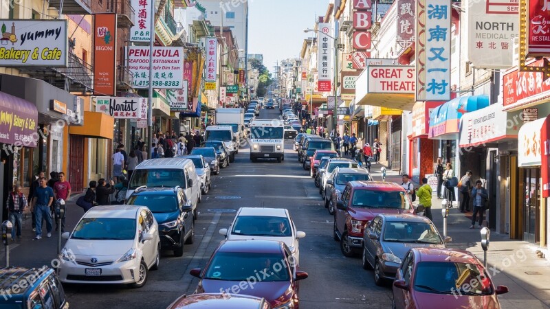 San Francisco California Bay Area Street Traffic