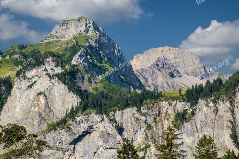 Mountains Trail Hiking Landscape Switzerland