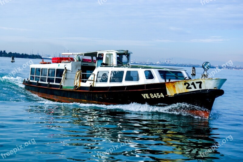 Boat Italy Venice Venezia Lagoon