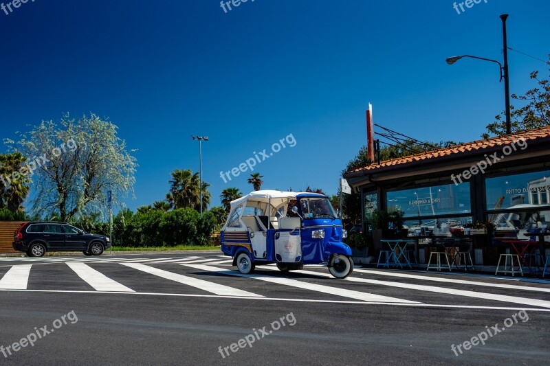 Blue Clear Car Little Cute