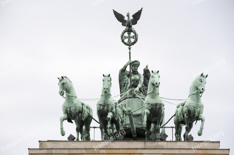 Berlin Germany Brandenburger Four-horse Free Photos