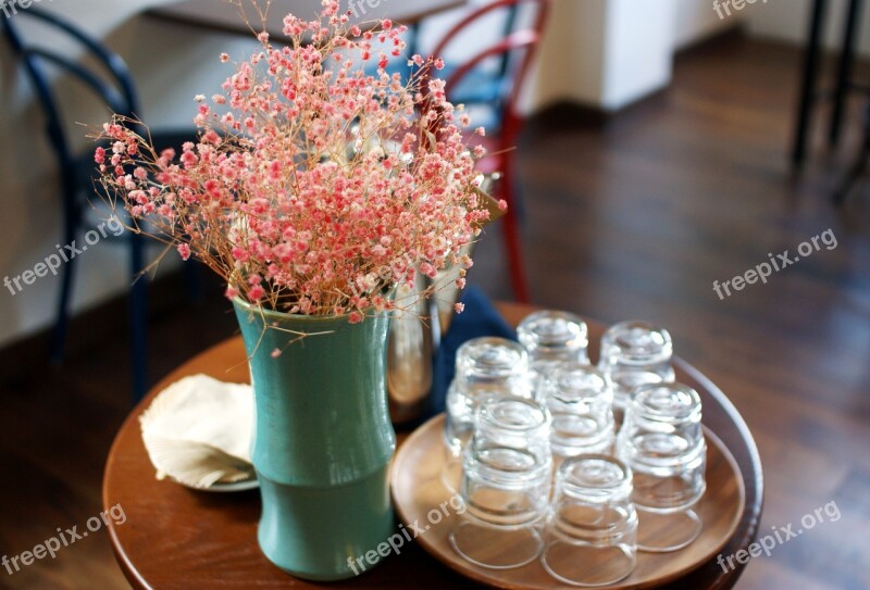 Cup Cafe Flowers Harmony Glass Cup