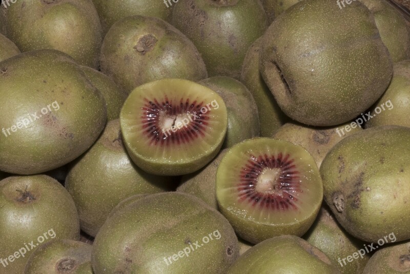 Kiwi Fruit Fruit Rare Red Juicy