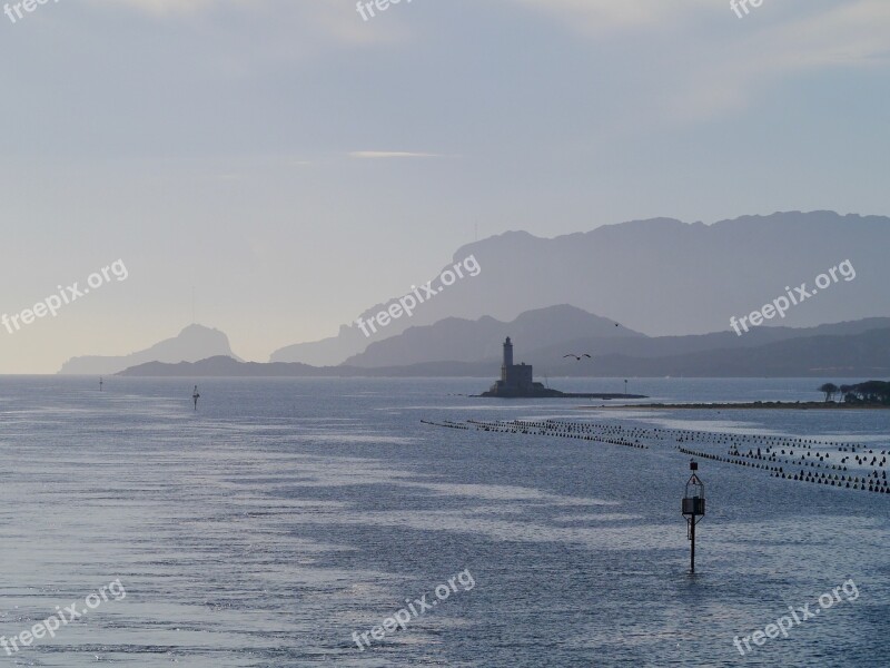 Sea Island Lighthouse Grey Blue