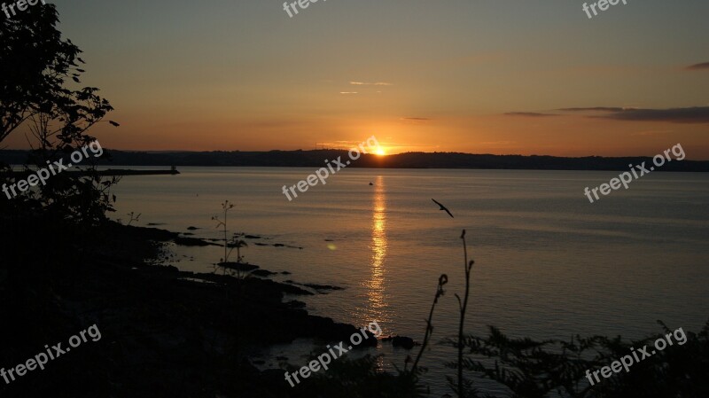 Sunset Water Ocean Nature Travel