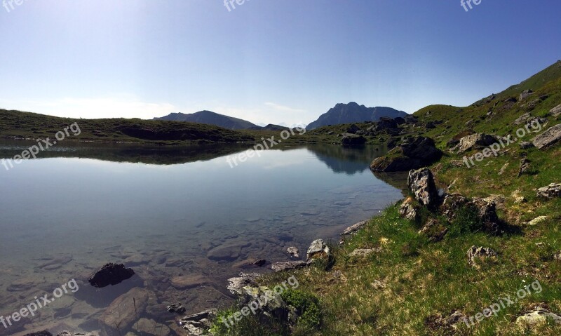 Summer Alm Mountains Saalbach Bergsee