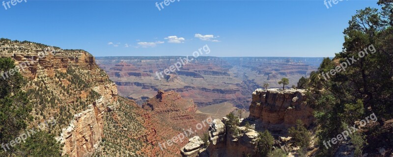 Grand Canyon Panorama Landscape America Usa