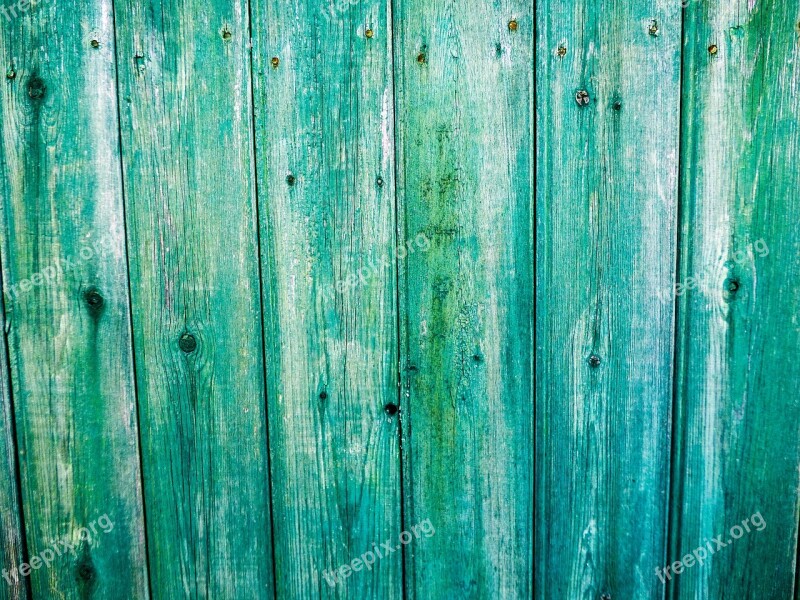 Background Fence Wood Board Green