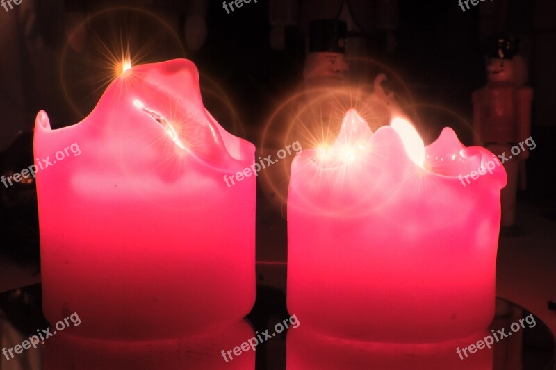 Candles Candlelight Shimmer Christmas Advent