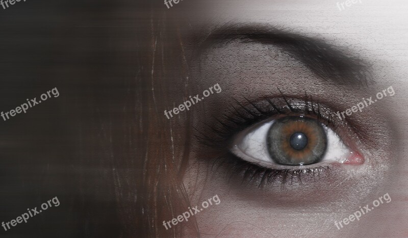 Human Photoshop Close Up Portrait Eye