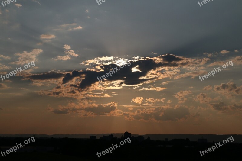 Clouds Sky Evening Sun Covered