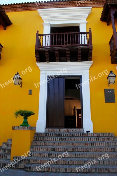 Architecture Building Colonial Historic Yellow