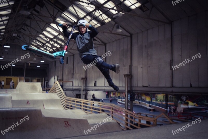 Indoor Skate Park Boy Truck