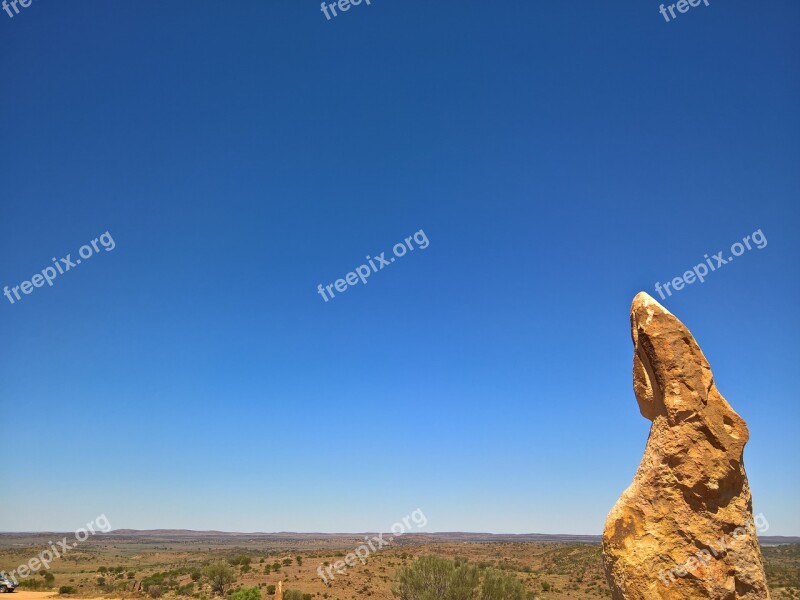 Desert Sculpture Plains Landscape Travel