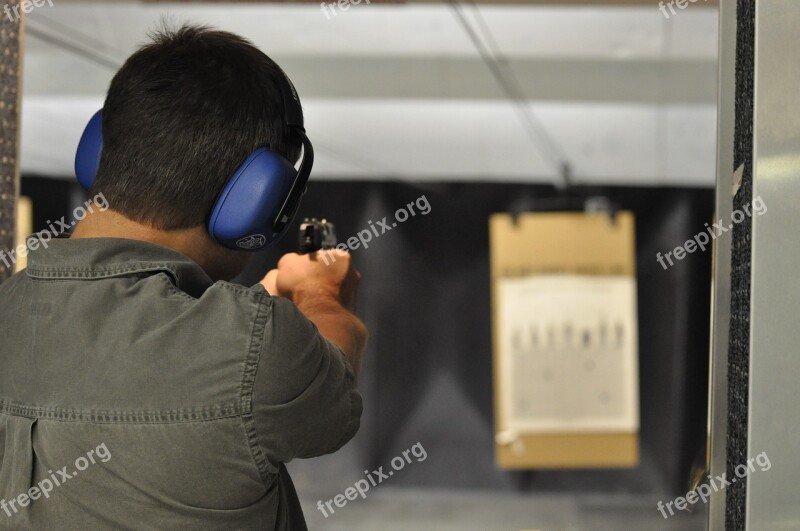 Shooting Gun Handgun Pistol Man