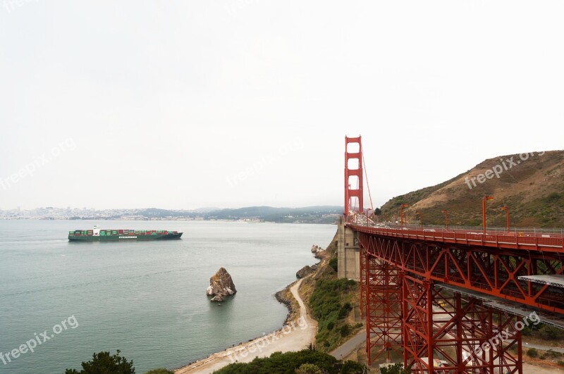 Bro Golden Gate Water Coastal Sea