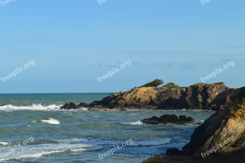 Beach Ocean Rocks Water Trinidad