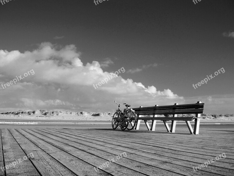 Vacations North Sea Bicycles Bank Beach