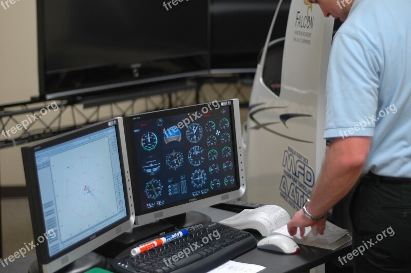 Simulator Airplane Cockpit Free Photos