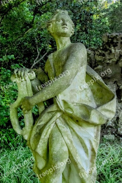 Portugal Sintra Park Statue Quinta Da Regaleira