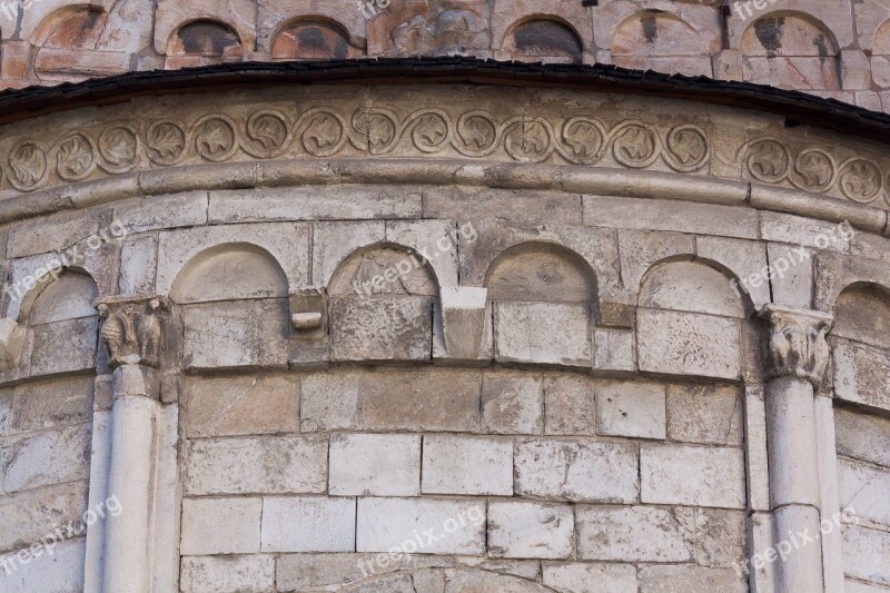 Apse Church Ornament Round Arch Rhaeto Romanic